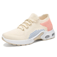 Lace-Up Air Cushion Sneakers: Breathable Summer Mesh Shoes