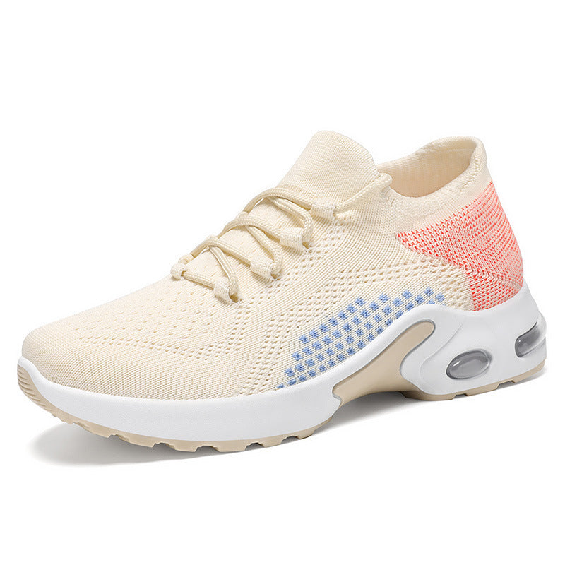 Lace-Up Air Cushion Sneakers: Breathable Summer Mesh Shoes