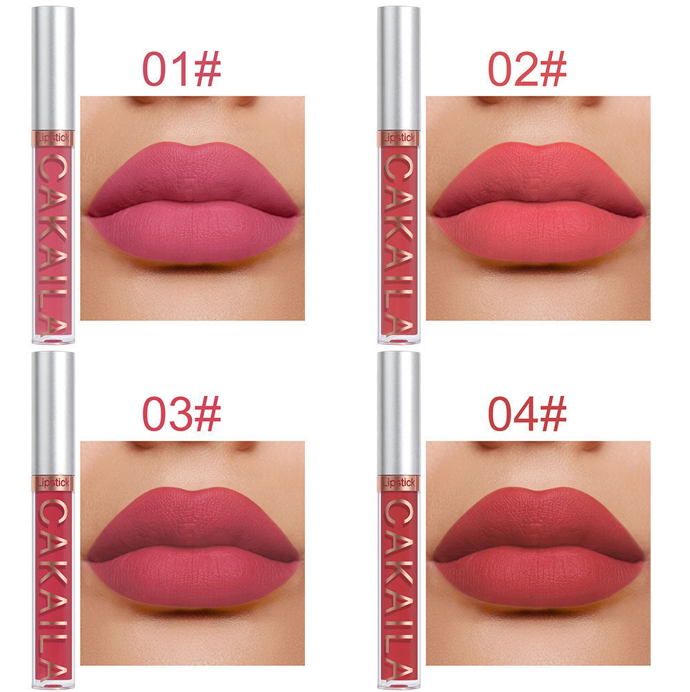 10-Pack Matte Lip Gloss: Waterproof & Nonstick Finish