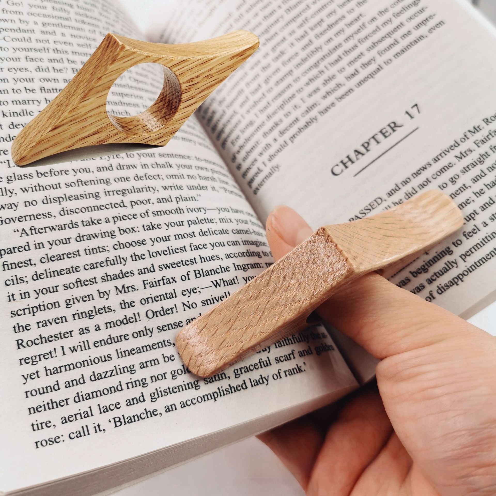 Wooden Thumb Bookmark Portable Thumb