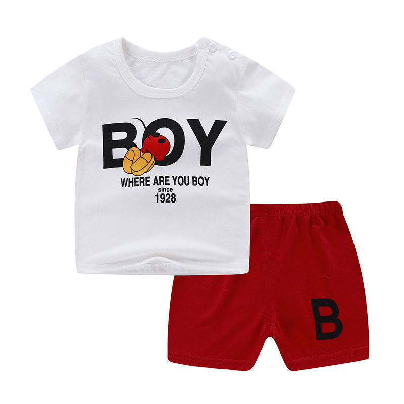 Summer 2PCS Set: Newborn Baby Boy & Girl T-Shirt and Shorts