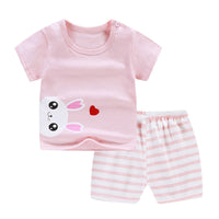 Summer 2PCS Set: Newborn Baby Boy & Girl T-Shirt and Shorts