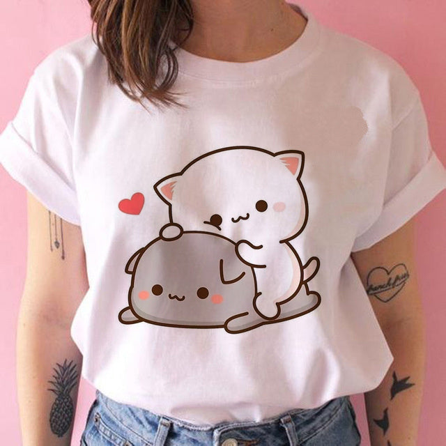 Fashion Harajuku Kawaii Punk T-Shirt: Cute Anime Tee for Women