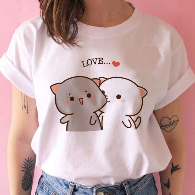 Fashion Harajuku Kawaii Punk T-Shirt: Cute Anime Tee for Women