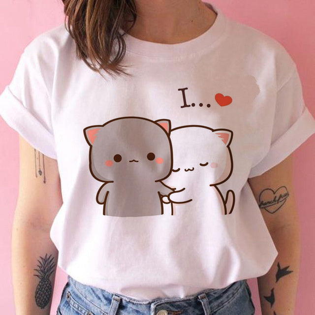 Fashion Harajuku Kawaii Punk T-Shirt: Cute Anime Tee for Women