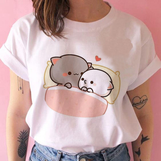 Fashion Harajuku Kawaii Punk T-Shirt: Cute Anime Tee for Women