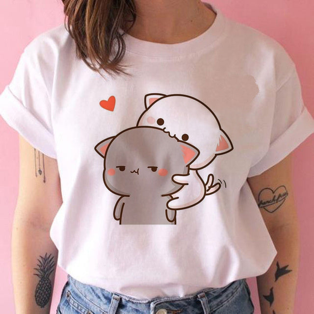 Fashion Harajuku Kawaii Punk T-Shirt: Cute Anime Tee for Women