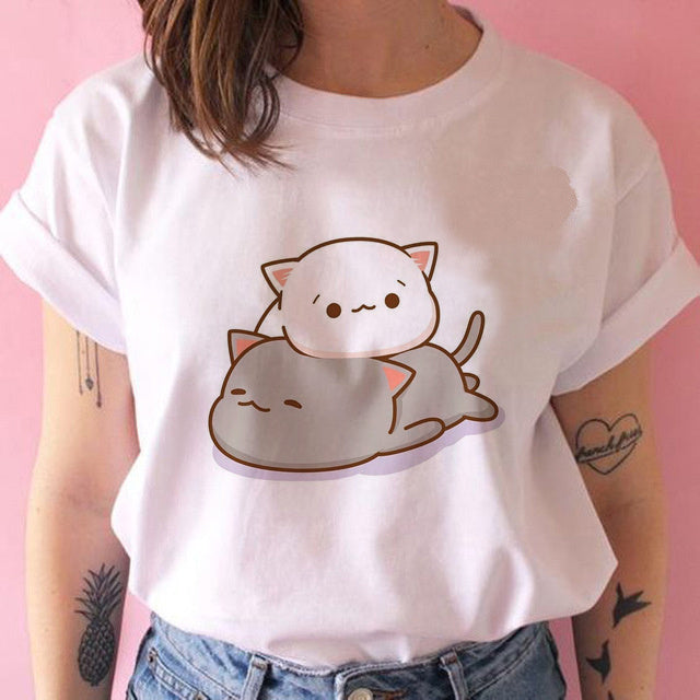 Fashion Harajuku Kawaii Punk T-Shirt: Cute Anime Tee for Women