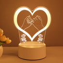 3D Acrylic LED Lamp: Neon Sign for Room Decor, Xmas & Valentine's Gifts