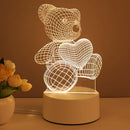 3D Acrylic LED Lamp: Neon Sign for Room Decor, Xmas & Valentine's Gifts