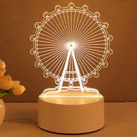 3D Acrylic LED Lamp: Neon Sign for Room Decor, Xmas & Valentine's Gifts