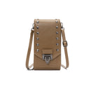 Rivet Design Crossbody Bags - Solid Color Shoulder Handbags for Women