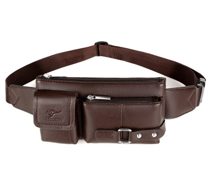 Luxury Leather Waist Bag for Men - Fanny Pack & Crossbody Sling