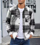 Men's High-End Thermal Plaid Shirt Coat: Padded for Warmth