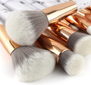 11-Piece Marble Makeup Brush Set: Complete Beauty Kit