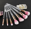 Crystal Makeup Brush Set: Transparent Spiral Handle for a Stylish Touch