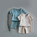 Summer Baby Boy Set: Short Sleeve Top & Shorts