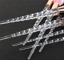 Crystal Makeup Brush Set: Transparent Spiral Handle for a Stylish Touch