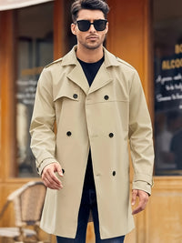 Men's Double-Breasted Lapel Coat