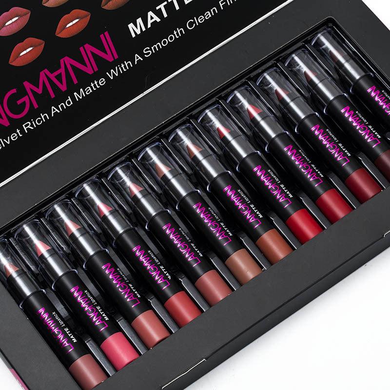 12-Piece Lipstick Set: Complete Collection of Stunning Shade