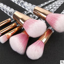 Crystal Makeup Brush Set: Transparent Spiral Handle for a Stylish Touch