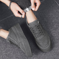 Men's Casual Lace-Up Sneakers: Breathable & Thick-Soled