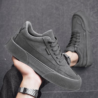 Men's Casual Lace-Up Sneakers: Breathable & Thick-Soled