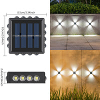 Solar Outdoor Wall Lamp: Convex Mirror Spotlight for Garden & Villa Decoration