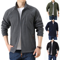 Men's Fleece Jacket: Stand Collar Warmth and Style