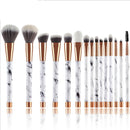 11-Piece Marble Makeup Brush Set: Complete Beauty Kit