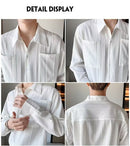 Fashion Cool Long Sleeve Solid Color Shirt Men