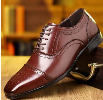 Men's Business Leather Shoes: Formal & Pointed Elegance