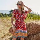 pring V-Neck Dress for Women: Chic Prints for the Season