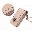 Rivet Design Crossbody Bags - Solid Color Shoulder Handbags for Women