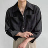 Fashion Cool Long Sleeve Solid Color Shirt Men