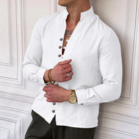 Men's Ethnic Linen Shirt - Casual & Loose Fit