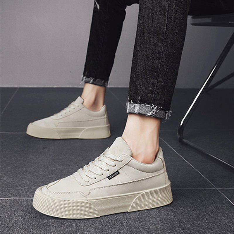 Men's Casual Lace-Up Sneakers: Breathable & Thick-Soled