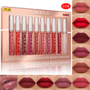 10-Pack Matte Lip Gloss: Waterproof & Nonstick Finish