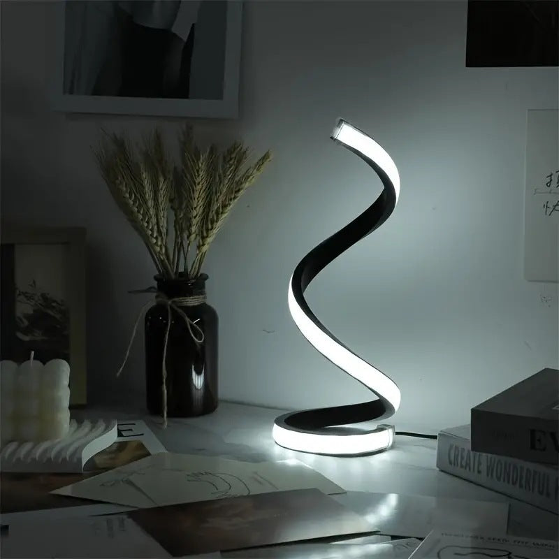 Circle LED Desk Lamp: Modern 3-in-1 USB Power & Decorative Light