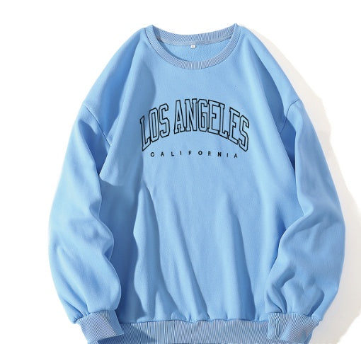 Letter Print Crew Neck Sweatshirt: Stylish Pullover Design