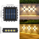 Solar Outdoor Wall Lamp: Convex Mirror Spotlight for Garden & Villa Decoration