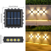 Solar Outdoor Wall Lamp: Convex Mirror Spotlight for Garden & Villa Decoration