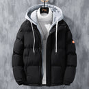 Men's Fashion Hooded Jacket: Winter Windproof Two-Piece Style