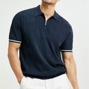 Short-sleeved Polo Shirt Summer Lapel Zipper T-shirt Tops