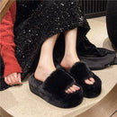 Women's Plush Slippers: Cozy Thick-Soled Home Comfort