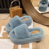 Women's Plush Slippers: Cozy Thick-Soled Home Comfort