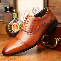 Men's Business Leather Shoes: Formal & Pointed Elegance