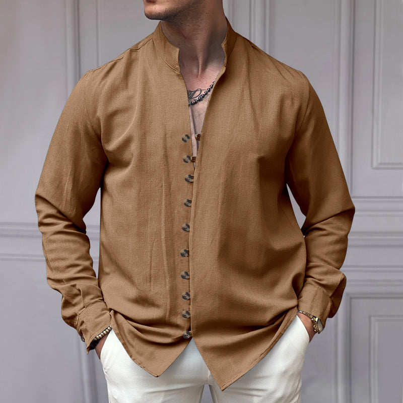 Men's Ethnic Linen Shirt - Casual & Loose Fit