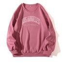 Letter Print Crew Neck Sweatshirt: Stylish Pullover Design