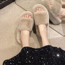 Women's Plush Slippers: Cozy Thick-Soled Home Comfort